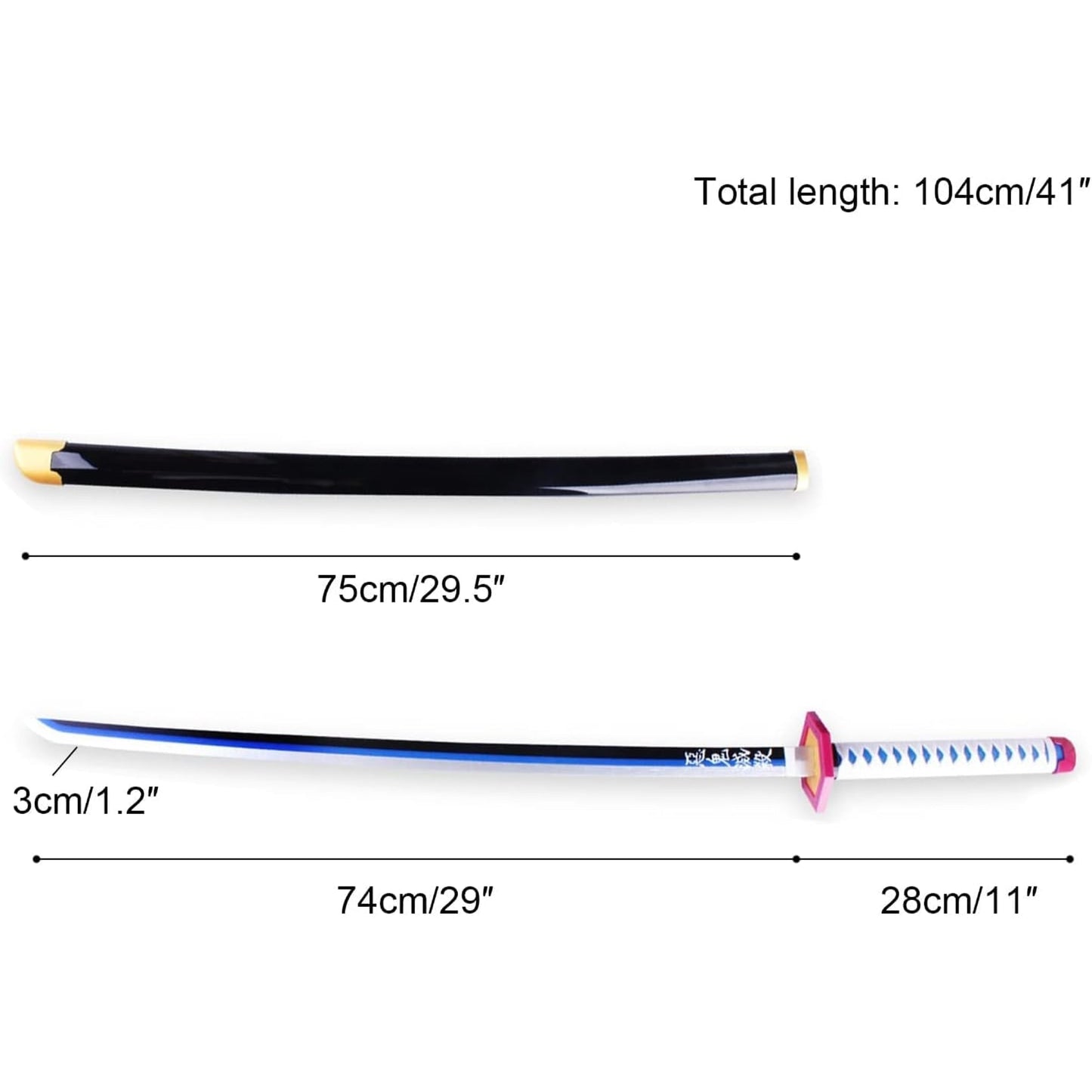 Demon Slayer Sword Tomioka Giyuu Bamboo Sword - NEXTLEVELUK