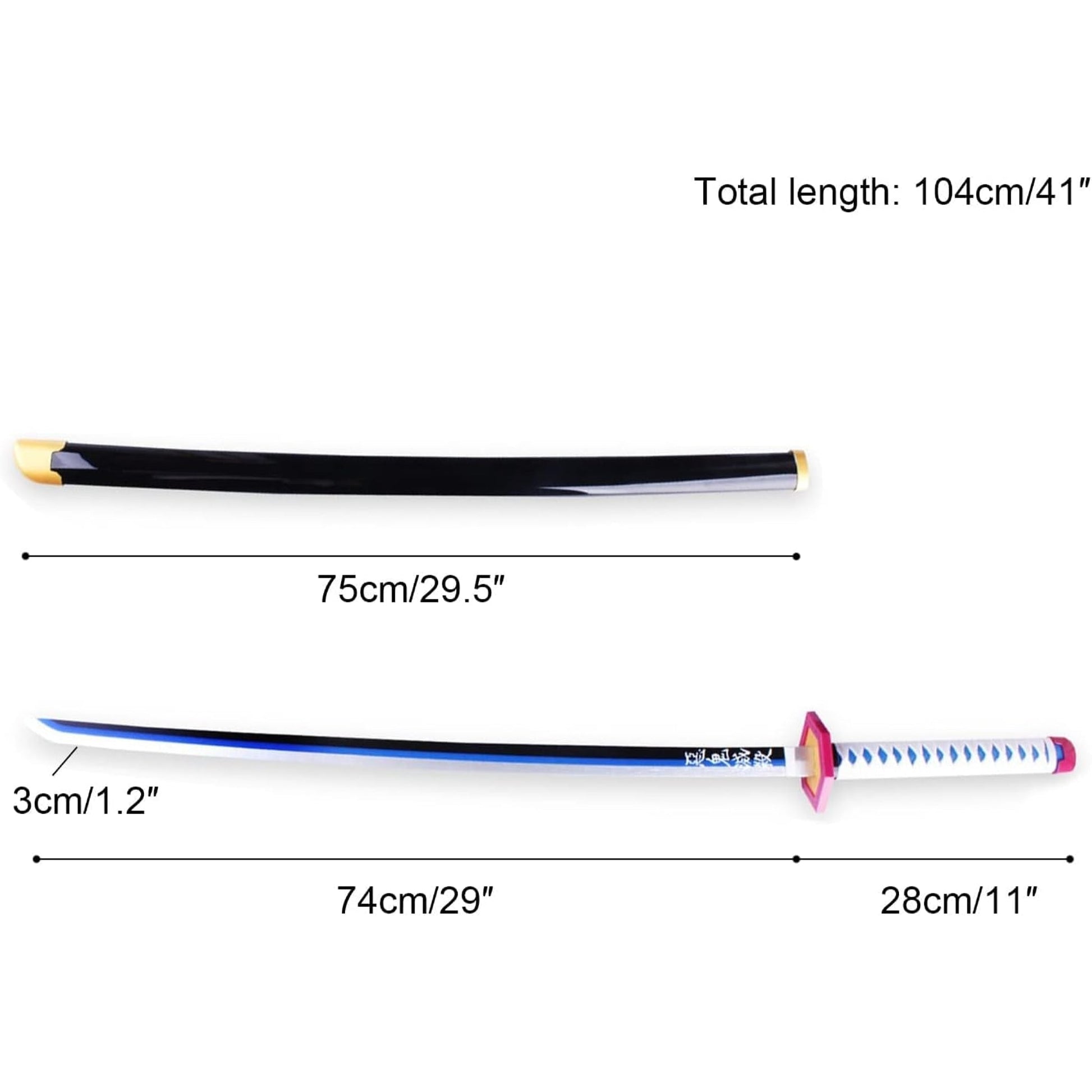 Demon Slayer Sword Tomioka Giyuu Bamboo Sword - NEXTLEVELUK