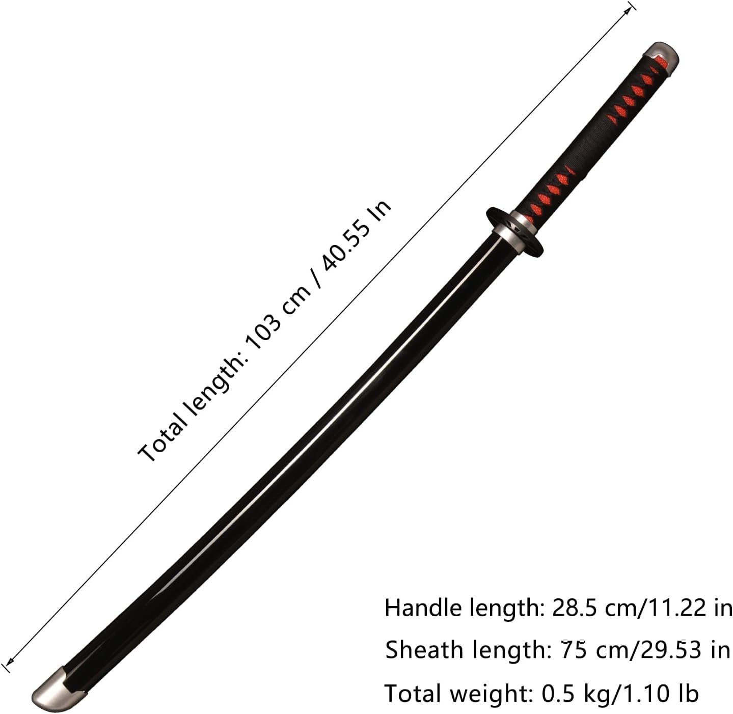 Demon Slayer Tanjiro Kamado Variant 3 Bright Red Fire Blade Nezuko's Blood Wooden Sword - NEXTLEVELUK