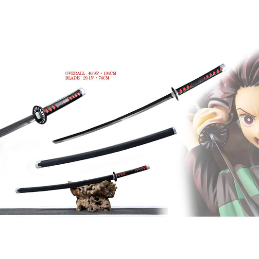 Demon Slayer Tanjiro Metal Katana Sword - NEXTLEVELUK