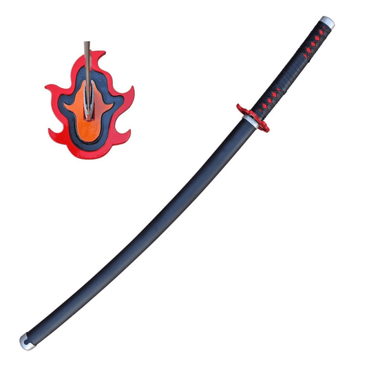 Demon Slayer Tanjiro Rengoku Hilt Metal Katana Sword - NEXTLEVELUK