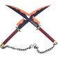 Demon Slayer Tengen Uzui Dual Nichirin Cleavers With Sheath Wooden Cosplay Swords - NEXTLEVELUK