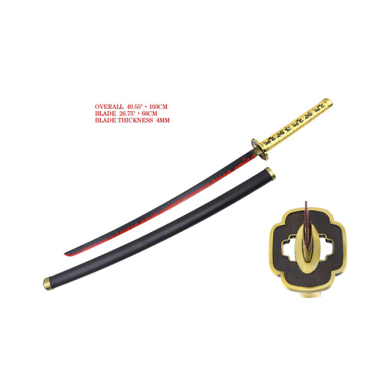 Demon Slayer Yoriichi Tsugikuni Metal Katana Sword - NEXTLEVELUK