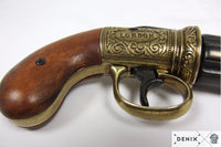 Pepperbox Revolver Flintlock Pistol Denix G5071 — Non-Functional Antique Display Replica