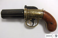 Pepperbox Revolver Flintlock Pistol Denix G5071 — Non-Functional Antique Display Replica