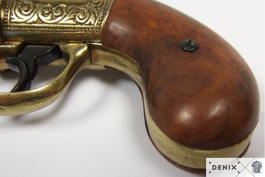Pepperbox Revolver Flintlock Pistol Denix Replica Gun G5071