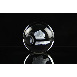 Sleep Bulbasaur Pokemon Glass Crystal Pokeball 49 with Light-Up LED Base Ornament 80mm XL Size