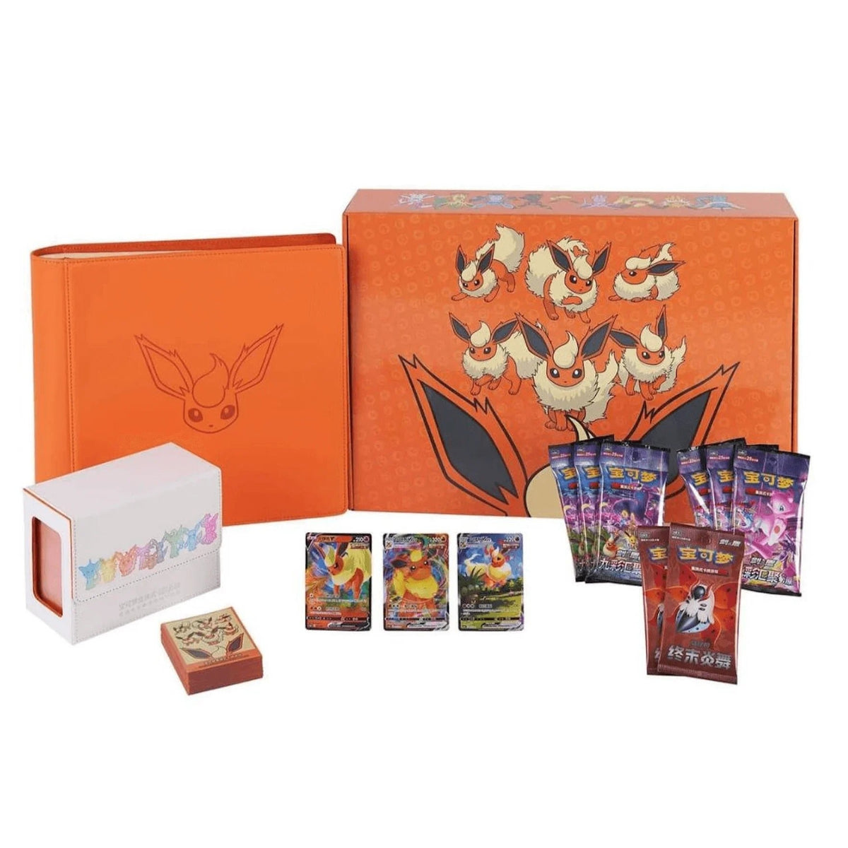 Pokemon Flareon GX Simplified Chinese Eevee Evolution Gift Box