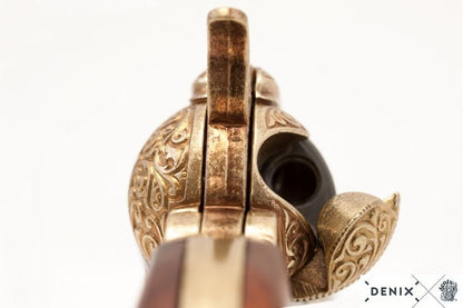 Engraved 1869 Colt With Wooden Handle Denix Replica G1280ML - NEXTLEVELUK