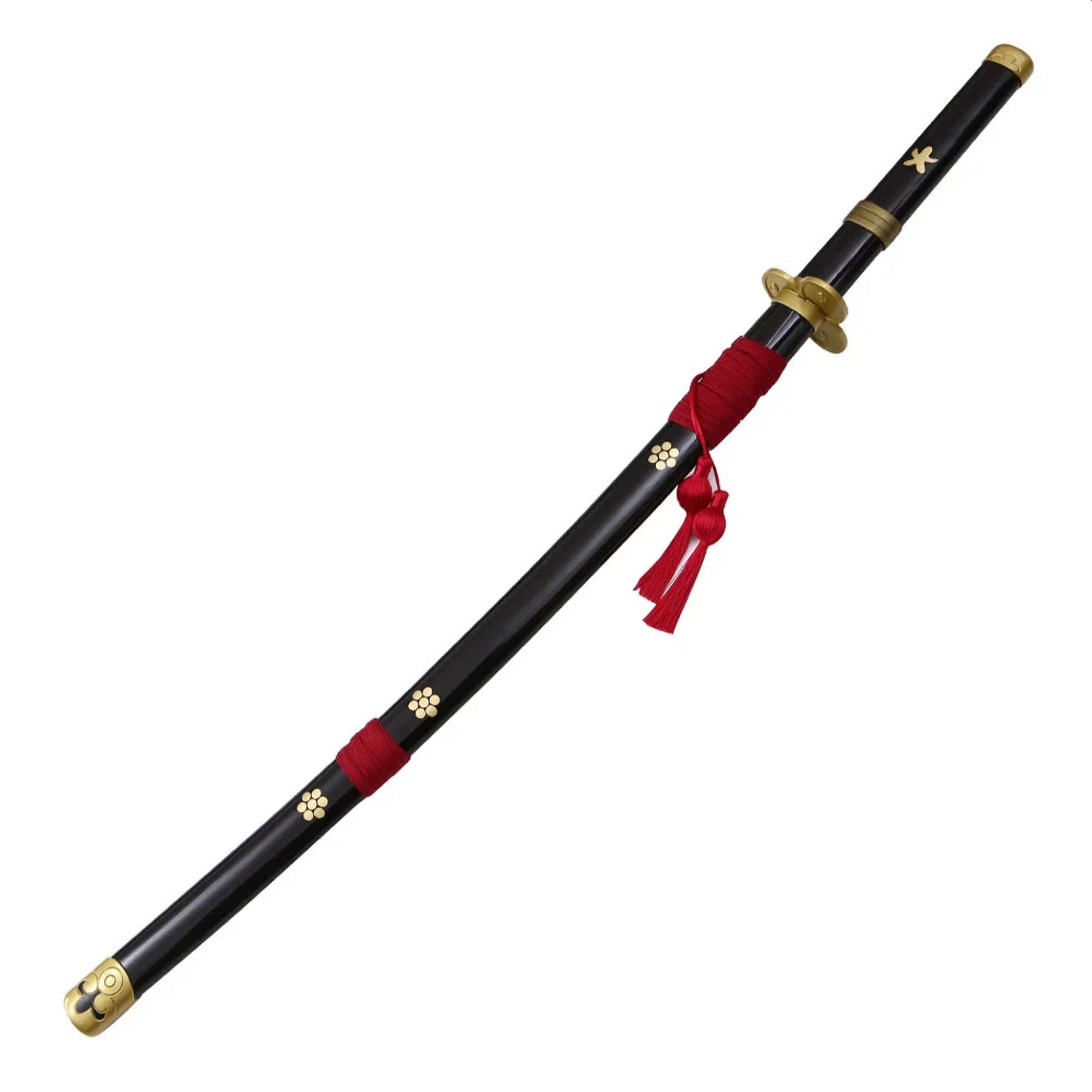 One Piece Roronoa Zoro Cosplay Wooden Swords Black Enma V.2 Prop Replica