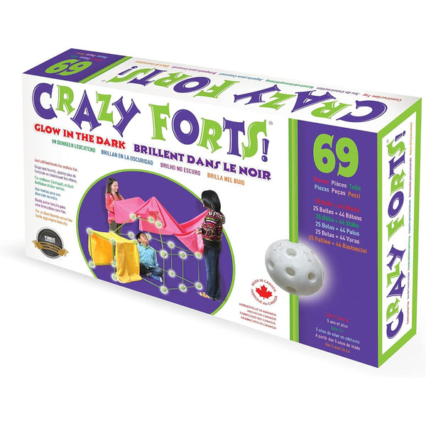 Crazy Forts Glow in The Dark Outdoor STEM Playhouse Construction Toy DAMAGED BOX