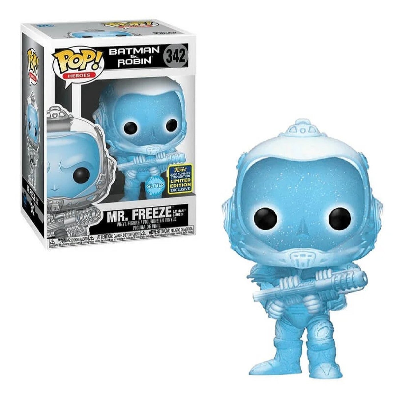 DC Batman & Robin Mr. Freeze Translucent Glitter 2020 SDCC Funko Pop! Vinyl Figure DAMAGED BOX
