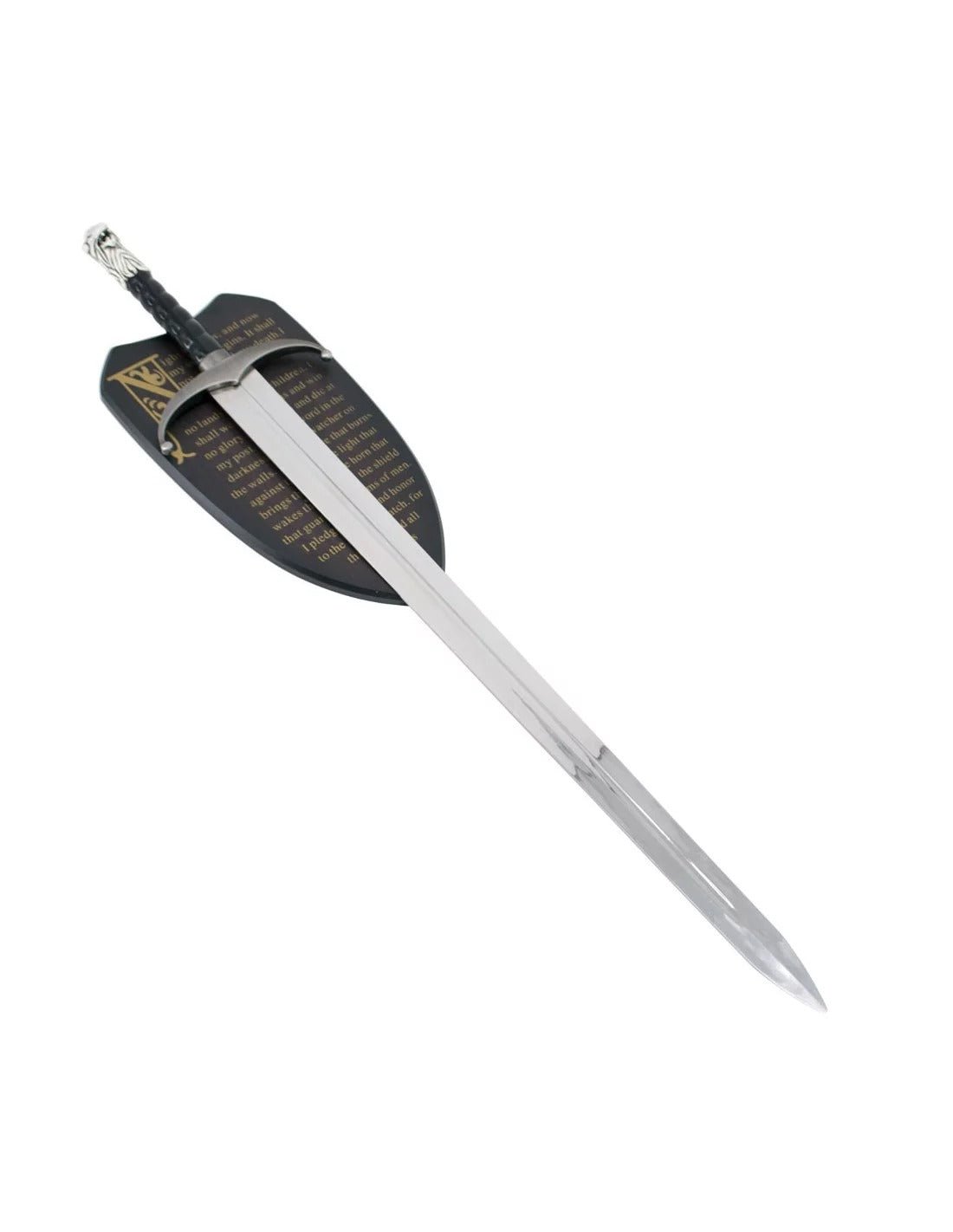 Game of Thrones Jon Snow Direwolf Metal Sword with Plaque - NEXTLEVELUK