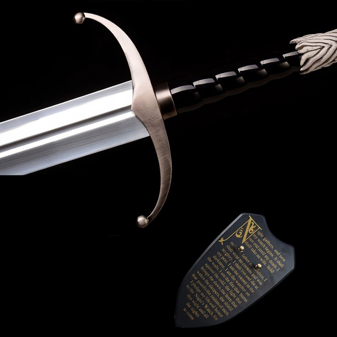 Game of Thrones Jon Snow Direwolf Sword with Plaque & Sheath Exclusive Edition - NEXTLEVELUK