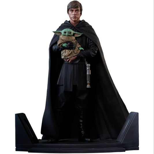 Gentle Giant Star Wars The Mandalorian Luke Skywalker And Grogu Premier Collection Statue - NEXTLEVELUK