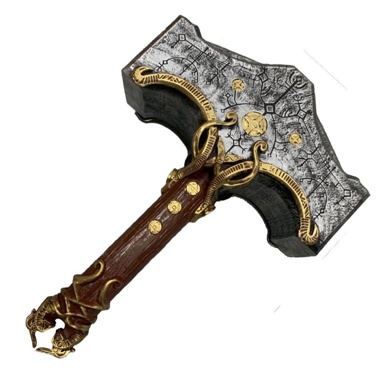 God of War Mjolnir Resin Hammer Cosplay Prop Replica - NEXTLEVELUK