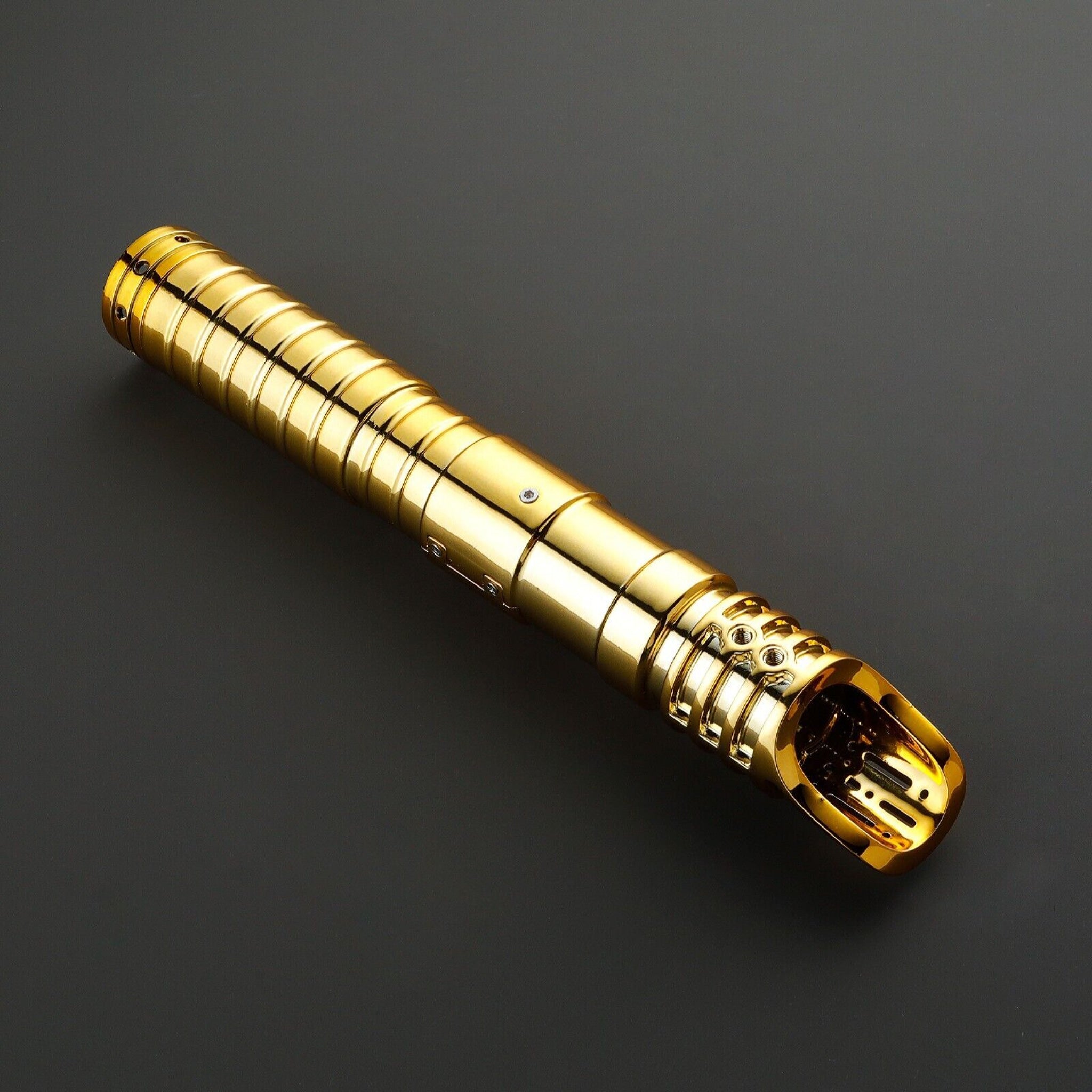 Star Wars Combat Lightsaber RGB Baselit No.000 Model Youngling 4-Fonts 53cm Blade Gold Plastic Replica