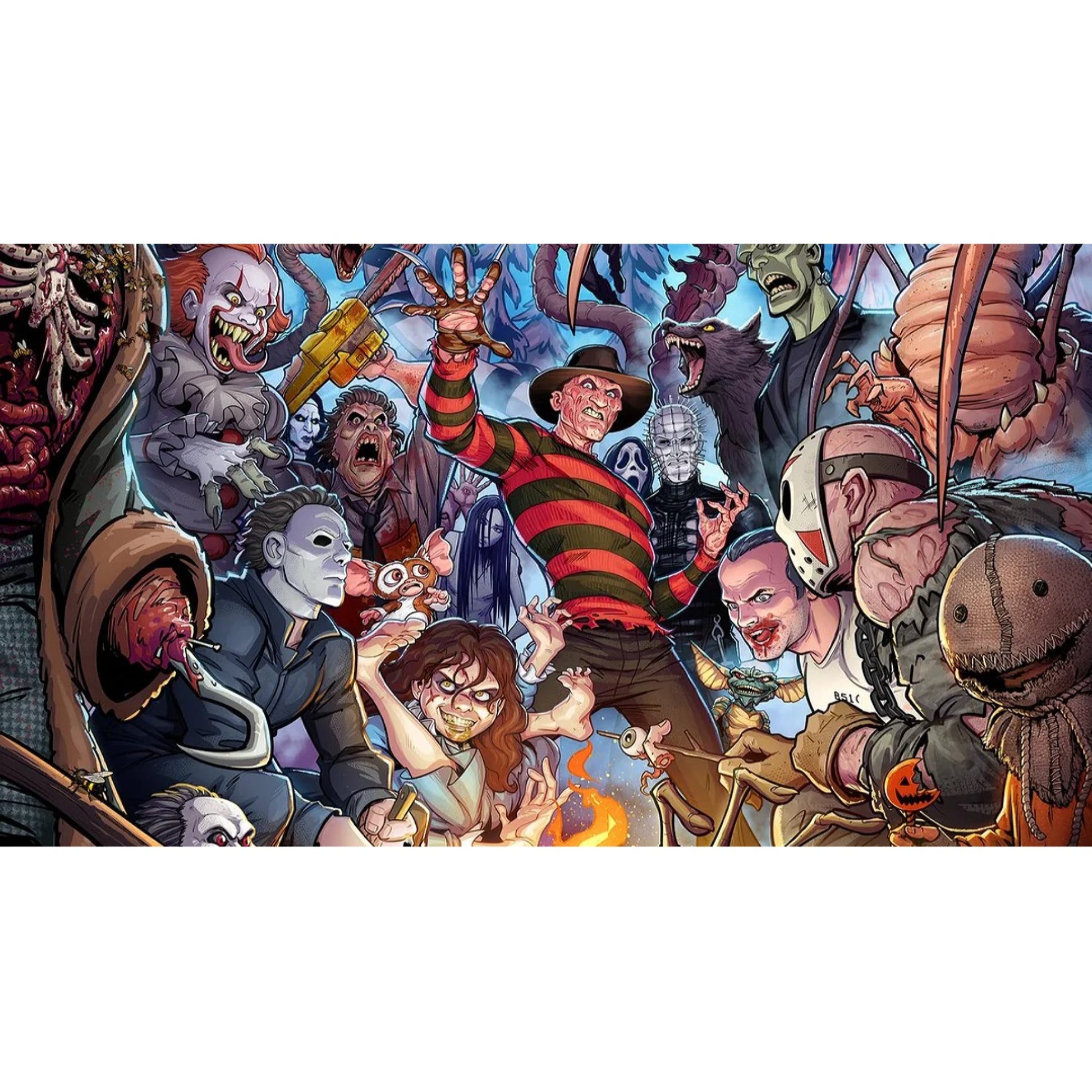 Halloween Horror Metal Plate Sign Decoration Freddy Jason Pennywise Hellraiser etc - NEXTLEVELUK