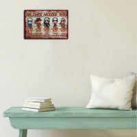 Halloween Horror Metal Plate Sign 'In This House We...' Decoration Friday the 13th, Scream etc - NEXTLEVELUK