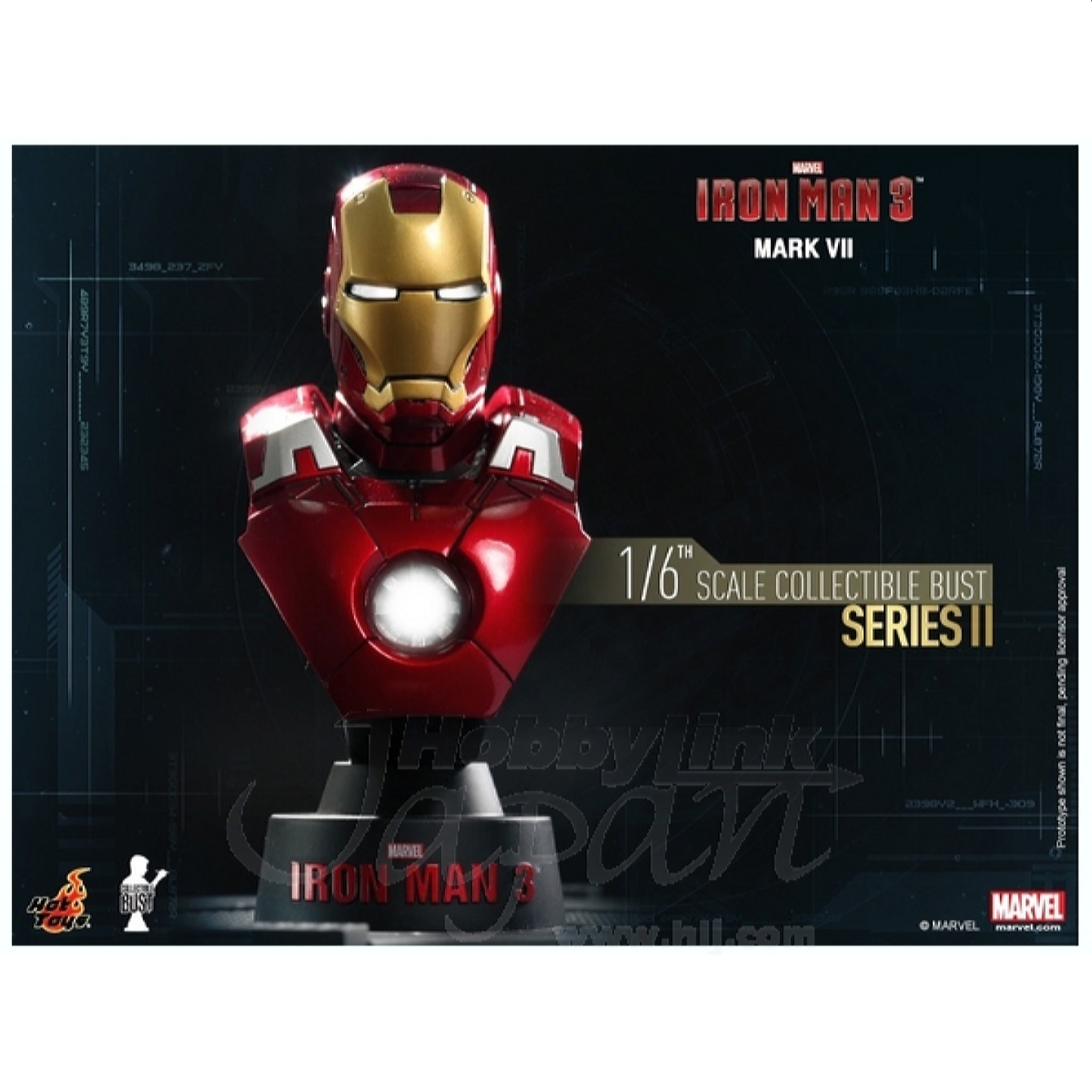 Iron Man 3 Marvel Hot Toys 1/6 Bust Mark VII