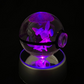 Sylveon Pokemon Glass Crystal Pokeball 9 with Light-Up LED Base Ornament 80mm XL Size