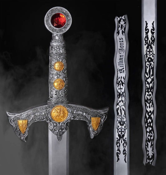 Once upon A Time Metal Excalibur Sword With Plaque