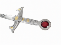 Once upon A Time Metal Excalibur Sword With Plaque