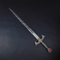 Once upon A Time Metal Excalibur Sword With Plaque