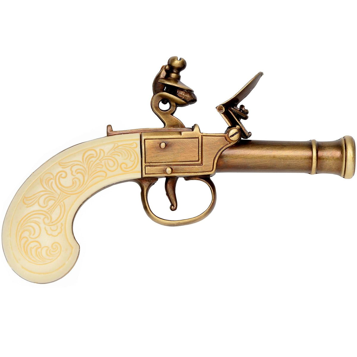 Inlaid Bunney Pocket Pistol 18th Century Denix Replica G237L - NEXTLEVELUK