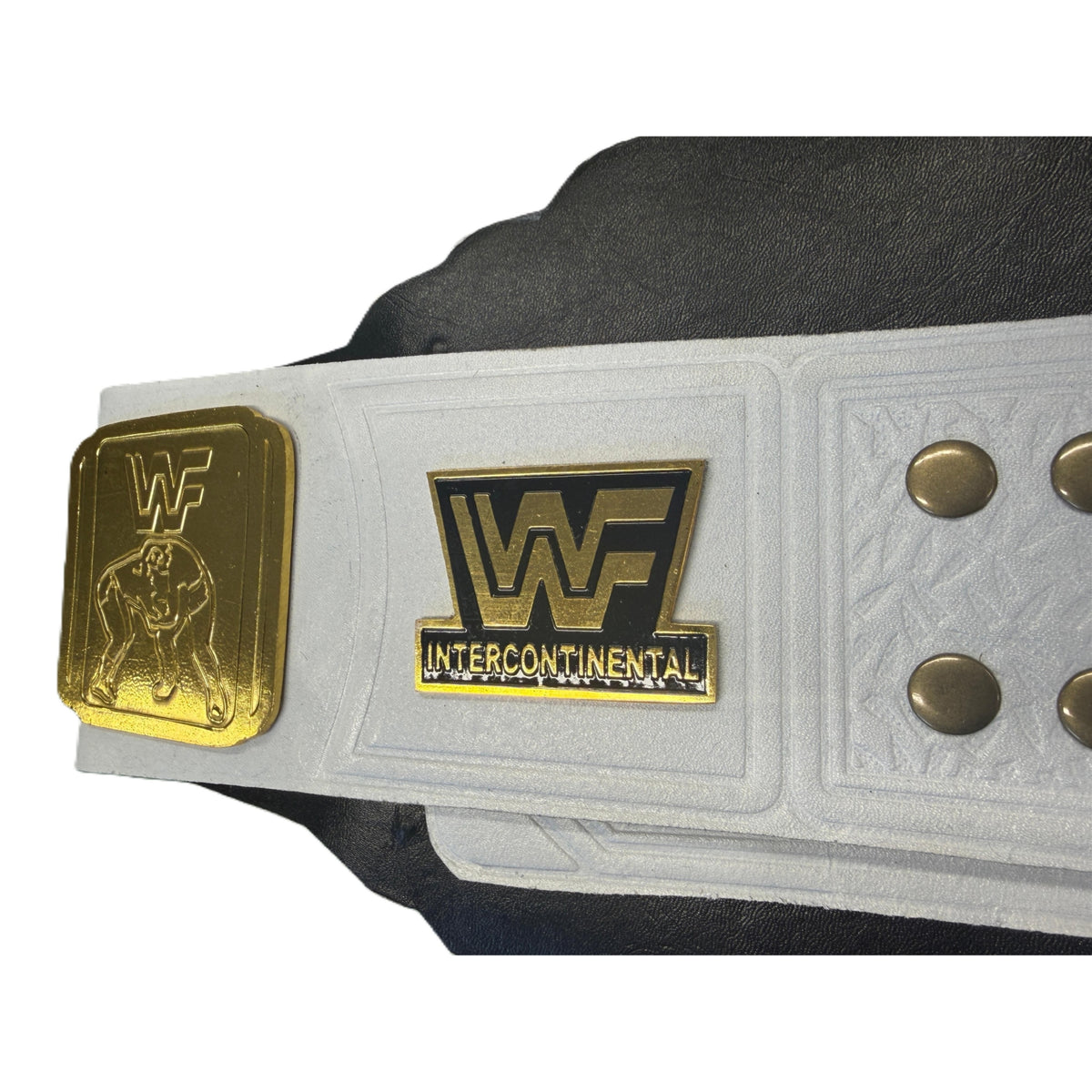WWE White Intercontinental Championship Replica Wrestling Title Belt 4MM Brass Plate