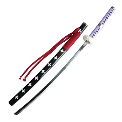 One Piece Sword Trafalgar Law Kikoku Cursed Metal Katana Sword Purple Handle