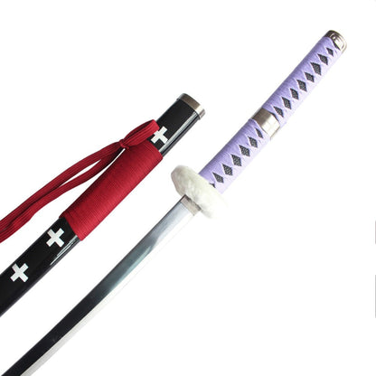 One Piece Sword Trafalgar Law Kikoku Cursed Metal Katana Sword Purple Handle