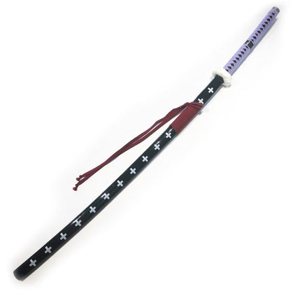 One Piece Sword Trafalgar Law Kikoku Cursed Metal Katana Sword Purple Handle XL - 140cm