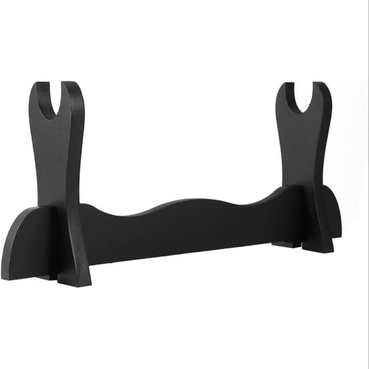 Katana Sword Stand Black Wood Display 1 Tier - NEXTLEVELUK