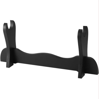 Katana Sword Stand Black Wood Display 1 Tier - NEXTLEVELUK
