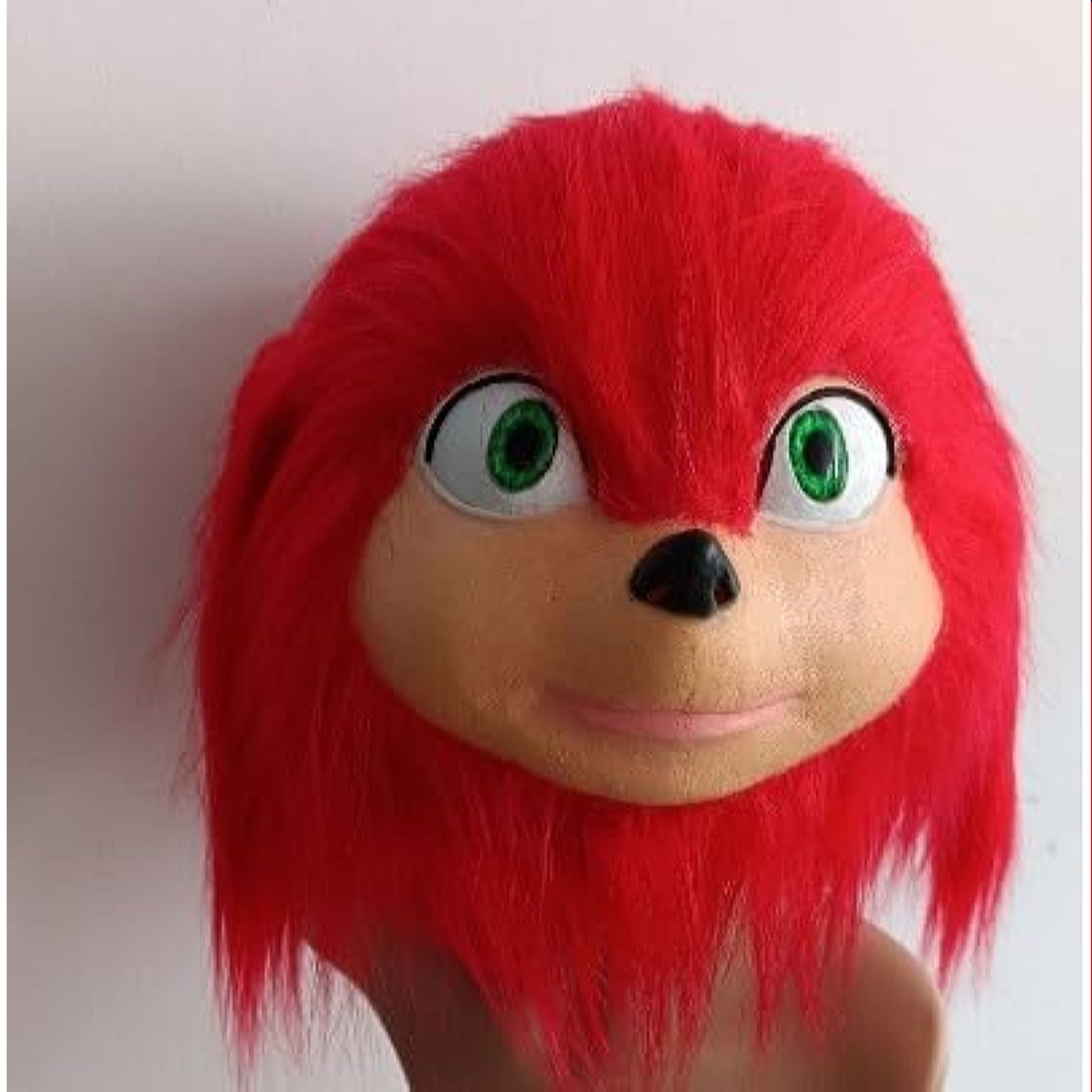 Knuckles Hedgehog Red Latex Mask for Halloween & Fancy Dress - NEXTLEVELUK