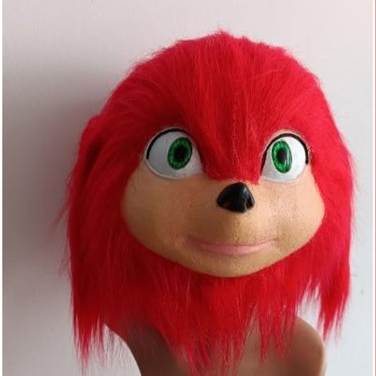 Knuckles Hedgehog Red Latex Mask for Halloween & Fancy Dress - NEXTLEVELUK