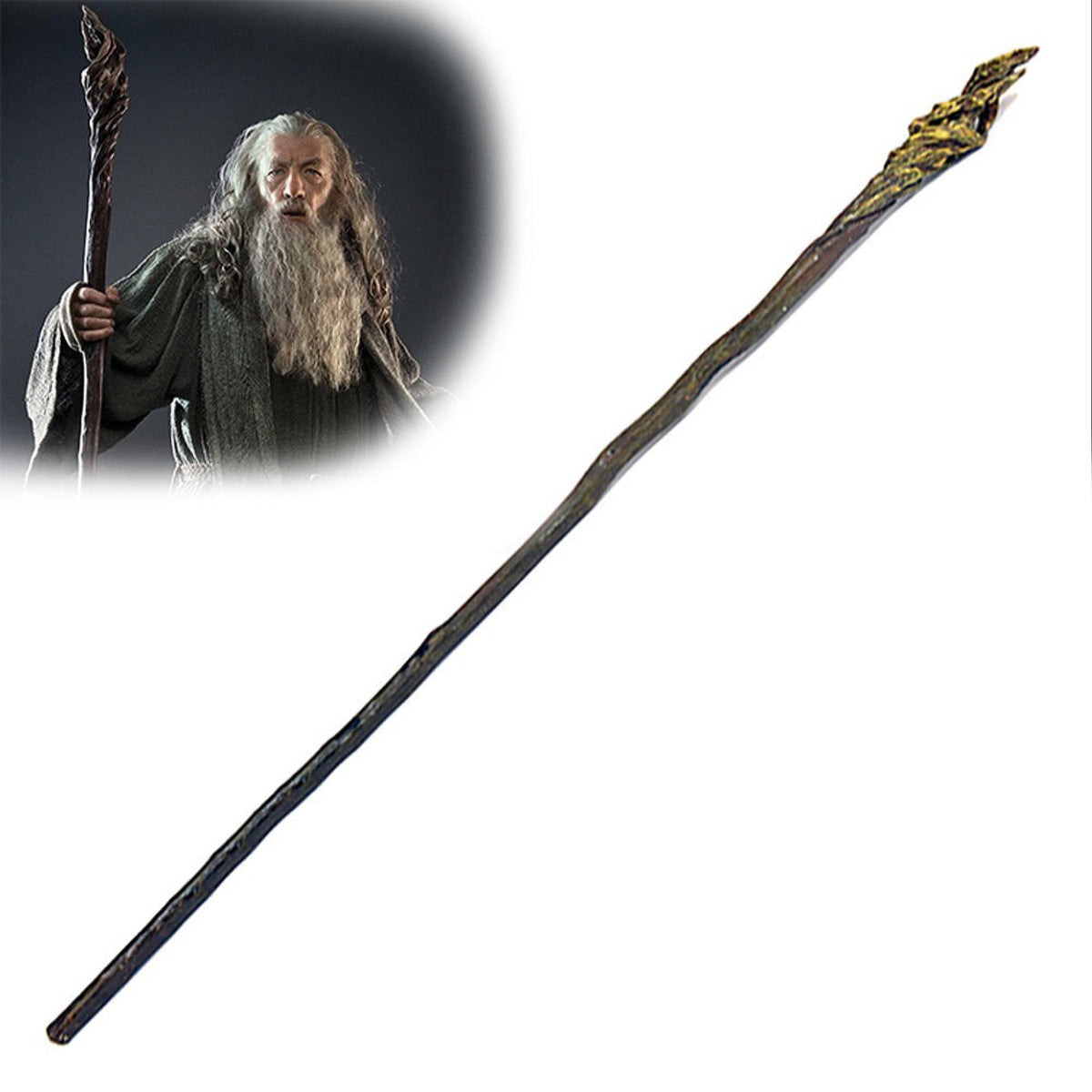 Lord of the Rings Full Size Resin Gandalf Cosplay Staff - NEXTLEVELUK