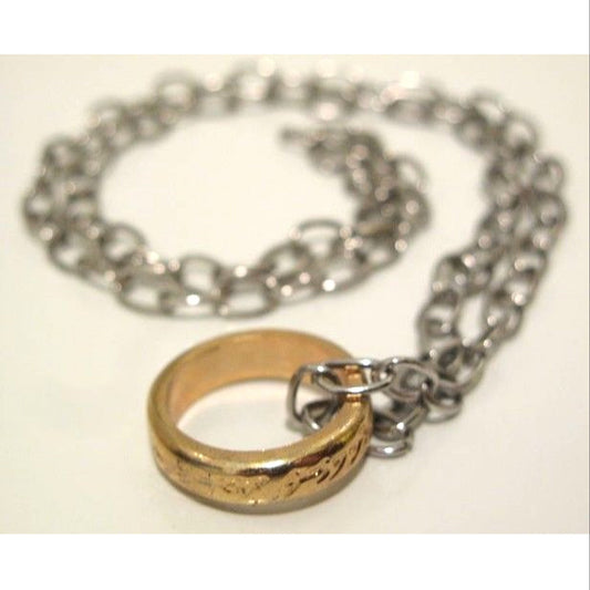 Lord of the Rings Gollum's Ring The Hobbit Prop Replica with Chain - NEXTLEVELUK