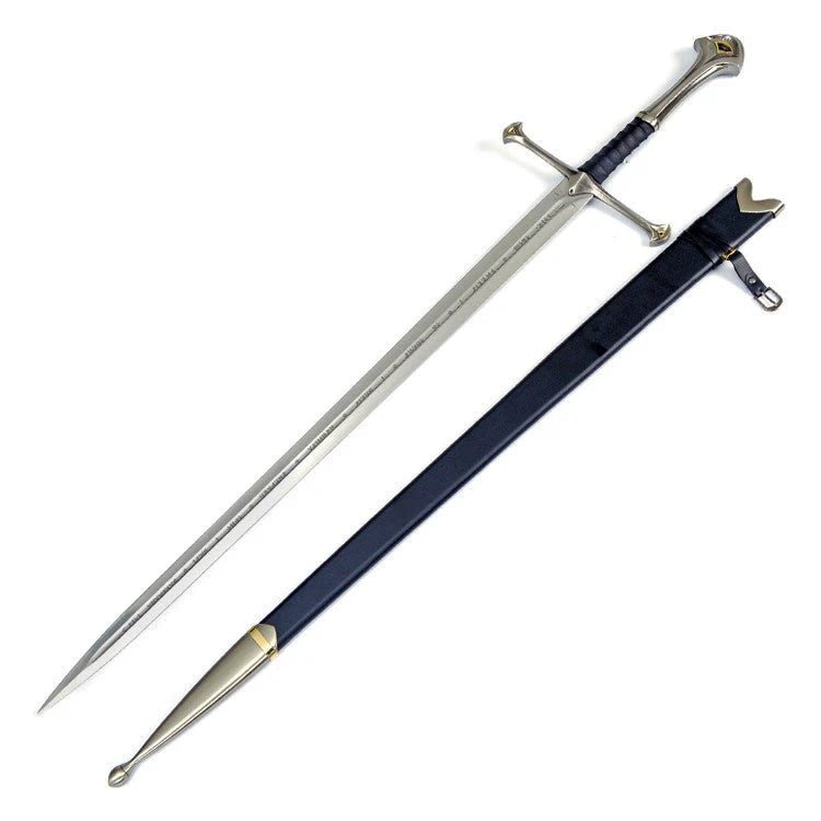 Lord of the Rings Sword Aragorn Anduril Sword with Sheath & Plaque - NEXTLEVELUK