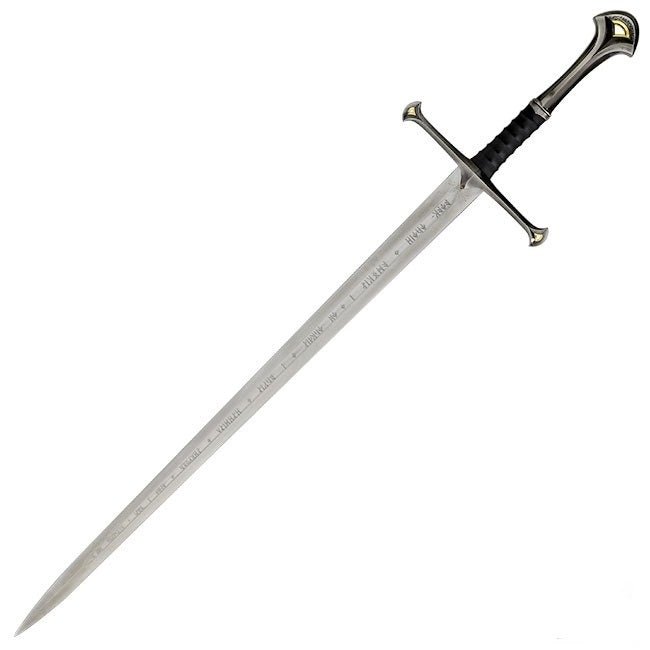 Lord of the Rings Sword of King Elessar Aragorn Anduril Metal Sword With Wall Plaque - NEXTLEVELUK