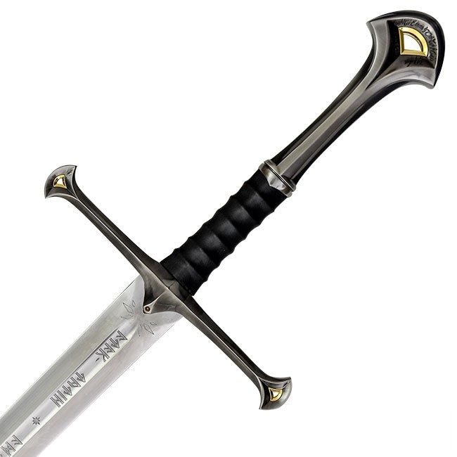 Lord of the Rings Sword of King Elessar Aragorn Anduril Metal Sword With Wall Plaque - NEXTLEVELUK
