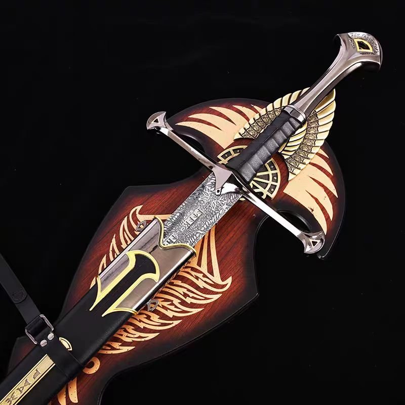 Lord of the Rings Sword of King Elessar Aragorn Anduril Metal Sword With Wall Plaque Exclusive Editon - NEXTLEVELUK