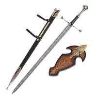 Lord of the Rings Sword of King Elessar Aragorn Anduril Metal Sword With Wall Plaque Exclusive Editon - NEXTLEVELUK