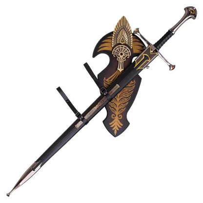 Lord of the Rings Sword of King Elessar Aragorn Anduril Metal Sword With Wall Plaque Exclusive Editon - NEXTLEVELUK