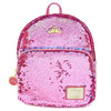 Disney Loungefly Sleeping Beauty Sequin Backpack Pink & Blue Reversible