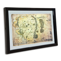 Lord of the Rings The Hobbit Middle Earth Map with Mirror DAMAGED