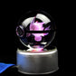 Mega Gengar Pokemon Glass Crystal Pokeball 54 with Light-Up LED Base Ornament 80mm XL Size