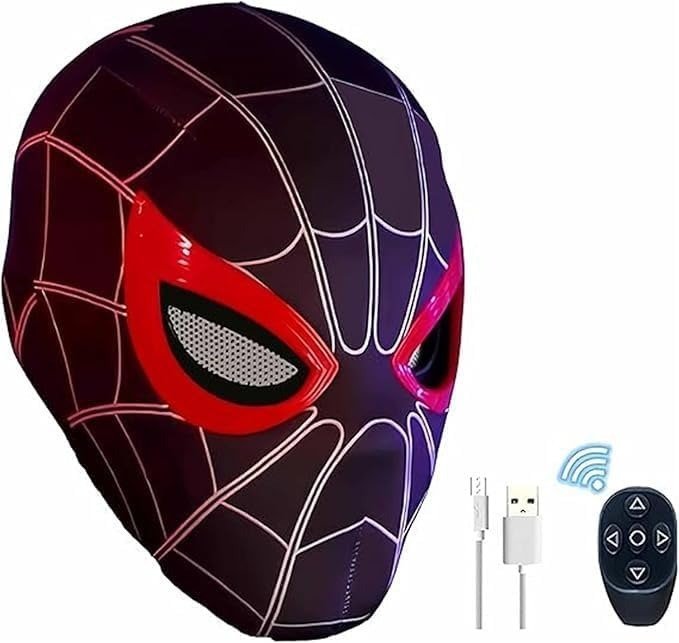 Miles Morales Interactive Mask with Remote Control Movable Eyes Spiderman Spider - man - NEXTLEVELUK