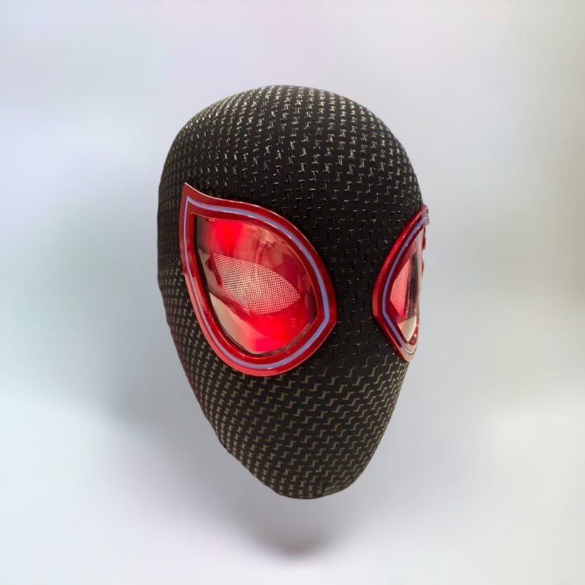 Miles Morales Spider - Man Spiderverse Light Up Interactive Mask Remote Control Spiderman - NEXTLEVELUK